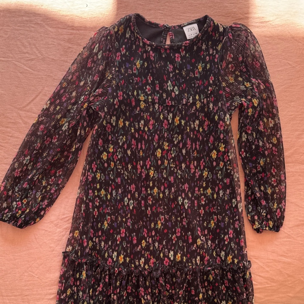 Zara black Floral kids Dress